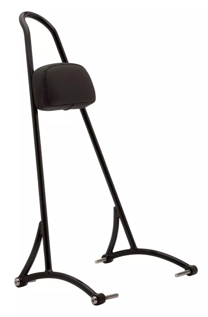 Burly Brand Tall Sissy Bar with Pad for 2004-22 Harley Sportster – 20 inch /Black – B13-1501B