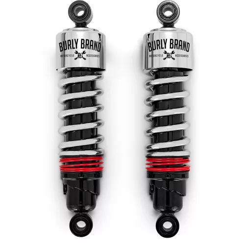 Burly Slammer Plus Shocks for 1988-2003 Harley Sportster - Chrome