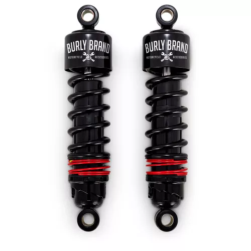 Burly Slammer Plus Shocks for 1991-2017 Harley Dyna - Black