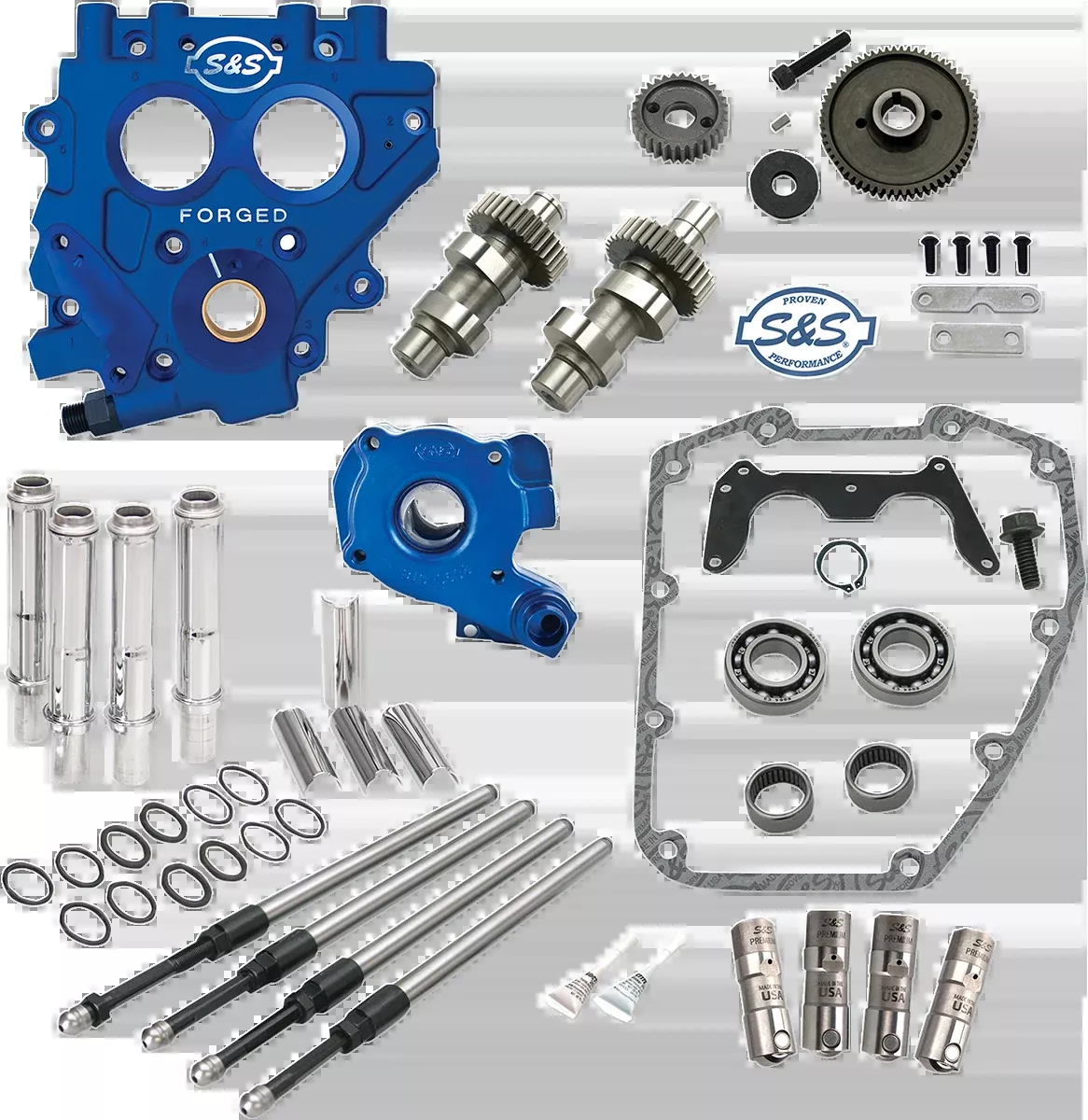 Cam Chest with Plate Kit - 509G - Standard Cams - Twin Cam
