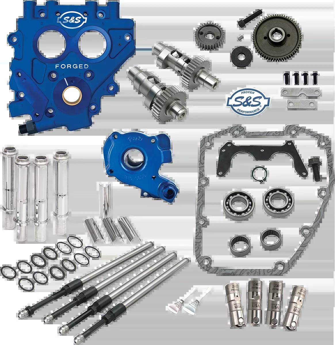Cam Chest with Plate Kit - 551GE - Easy Start Cams - Twin Cam
