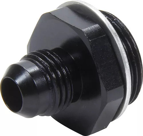 Carb Fitting w/washer 7/8-20 to -6 Male Black ALL50896