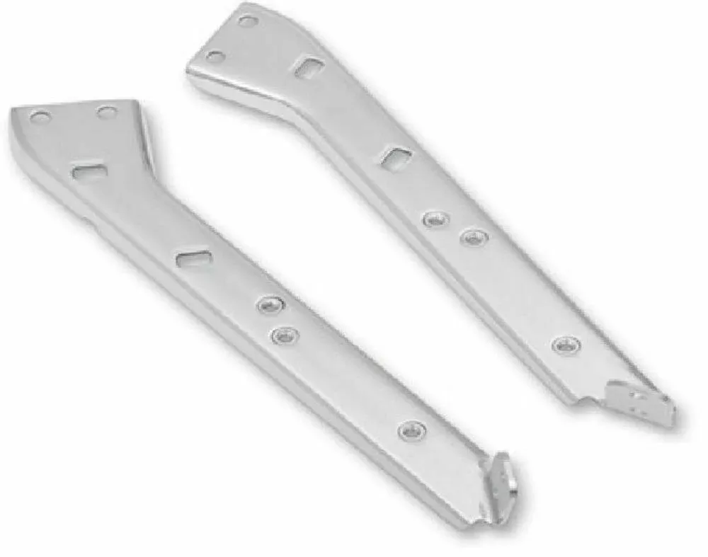 Chrome Heavy Duty HD Saddlebag Rails Support Brackets Set Harley Touring Dresser
