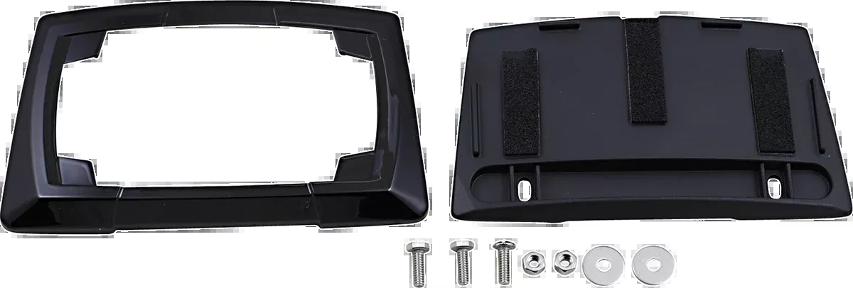Ciro Black Rear Multi Fit Universal Motorcycle License Plate Frame for Harley