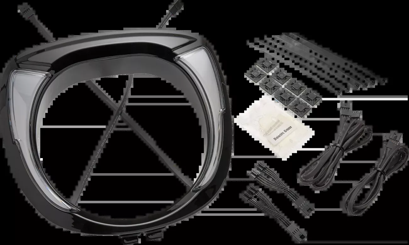 Ciro Fang Black LED Headlight Bezel for 2019-2024 Indian Chieftain Elite 46206