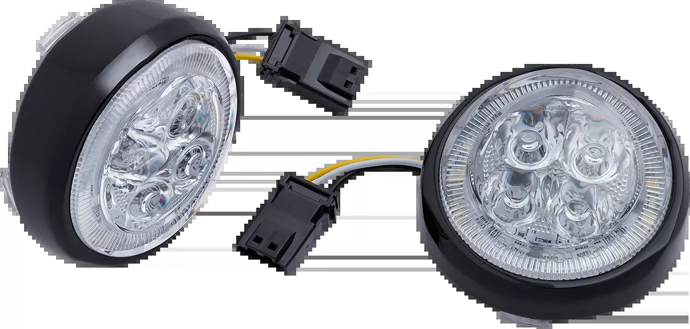 Ciro Fang LED Front Turn Signal Inserts for 2016-2022 Harley Touring Softail CVO