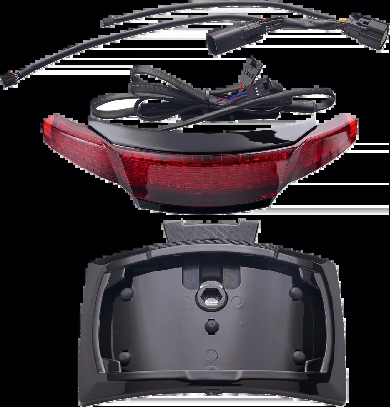 Ciro Latitude Black Taillight & License Plate Holder 2014-2024 Harley Touring