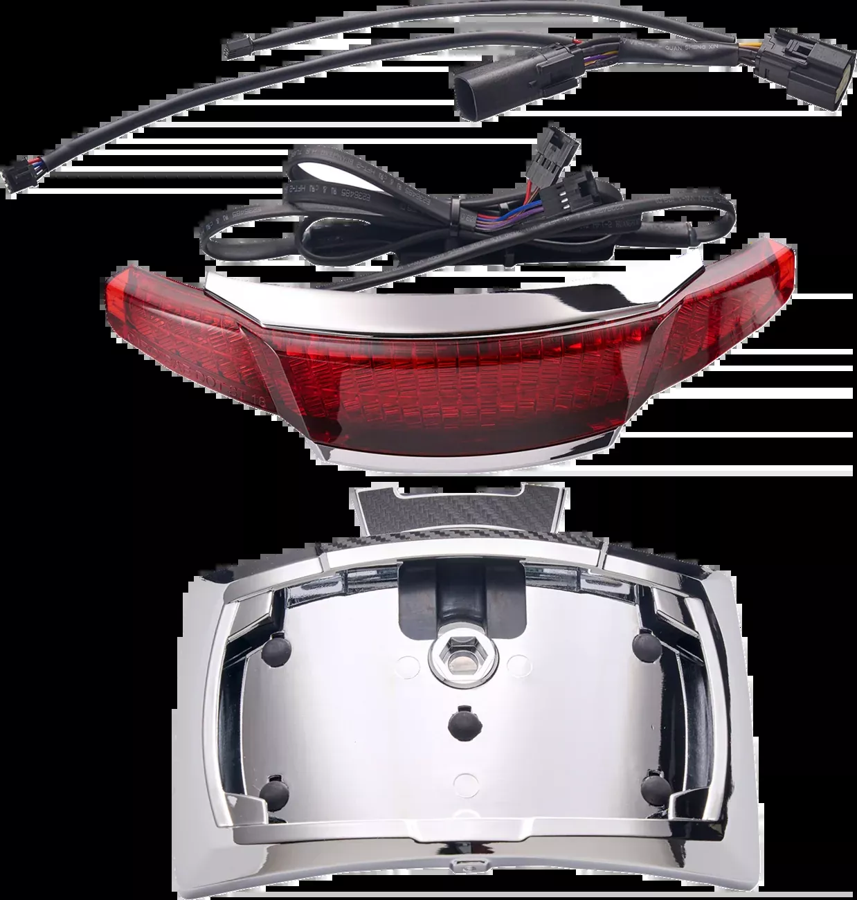 Ciro Latitude Chrome Taillight & License Plate Holder 2014-2024 Harley Touring