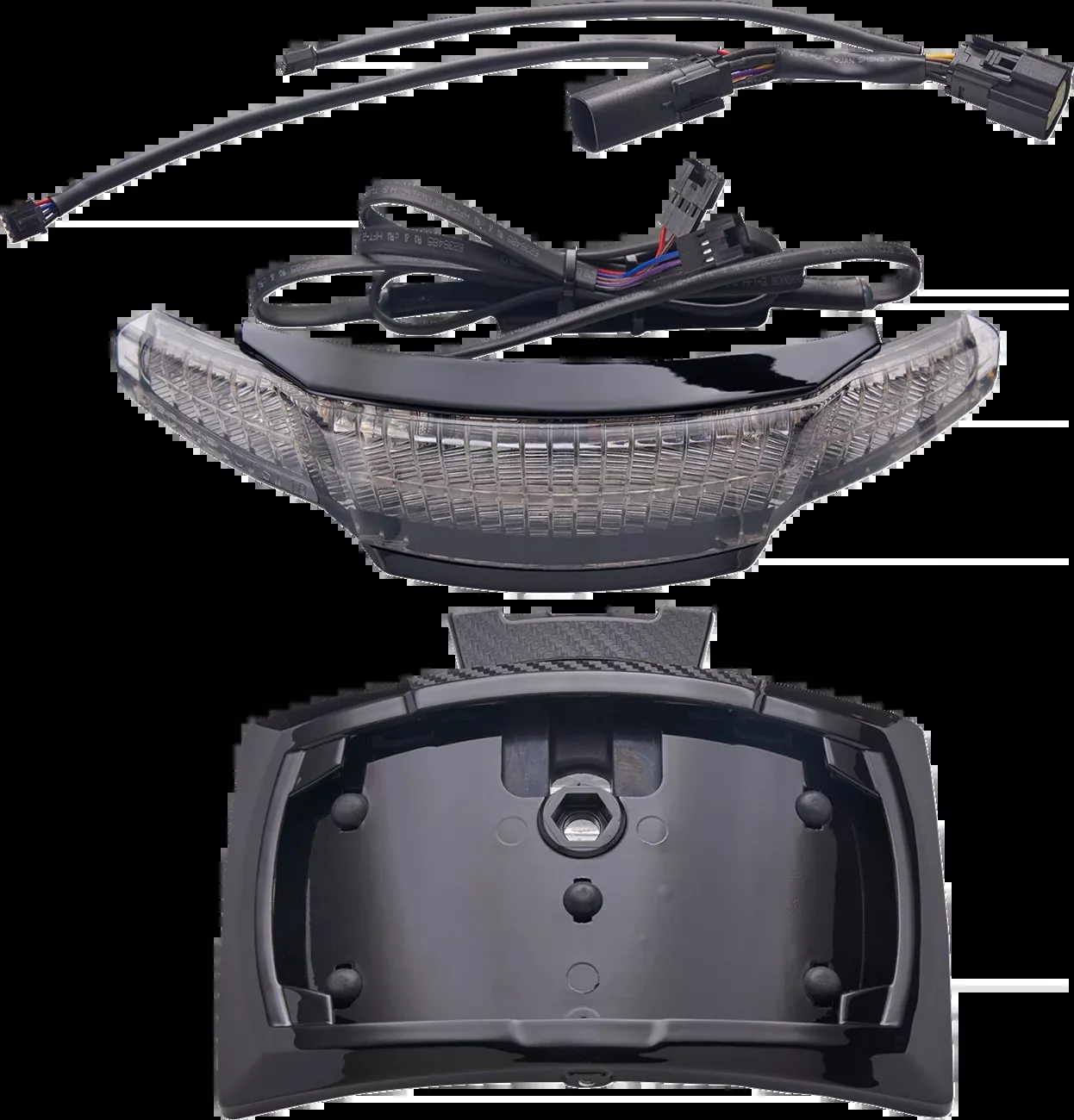Ciro Latitude Smoked Taillight & License Plate Holder 2014-2024 Harley Touring