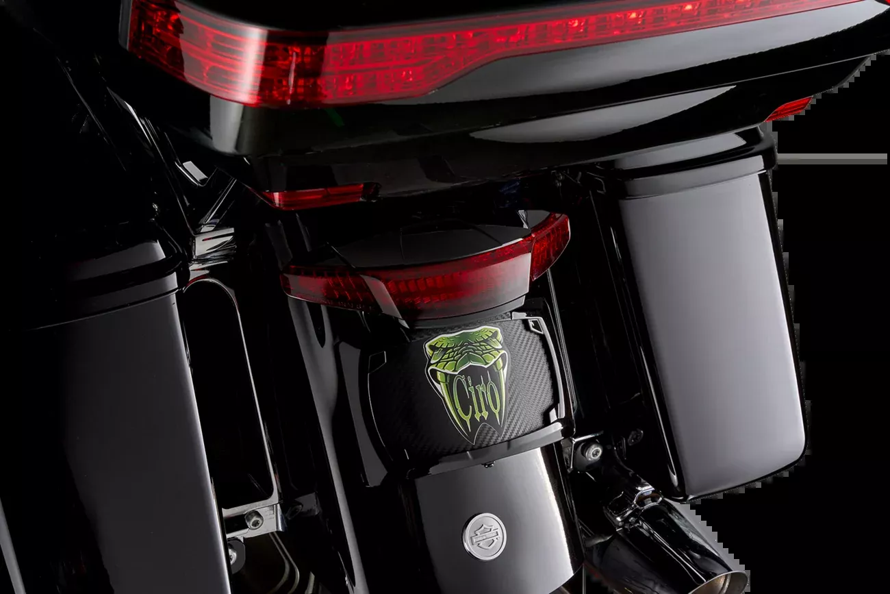 Ciro Latitude Tail Light License Plate Mount w/ Lightstrike 14-24 Harley Touring