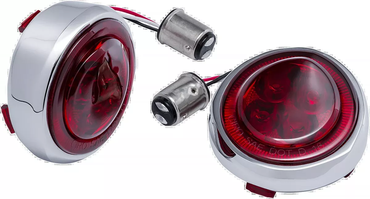 Ciro LED Lighted Fang Rear Red Turn Signal Inserts 2007-2024 Harley Softail