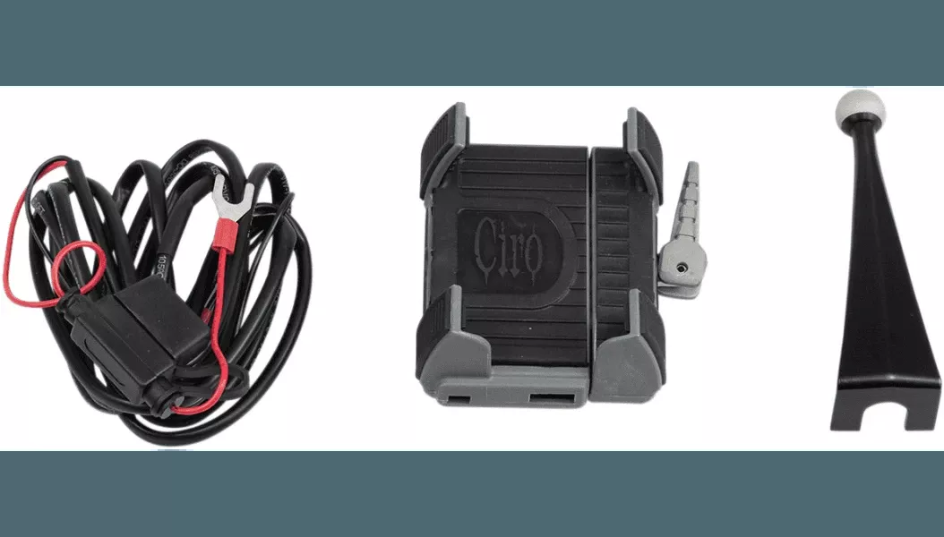 Ciro Smartphone/GPS Holder with Charger for '97-'13 FLHT Models