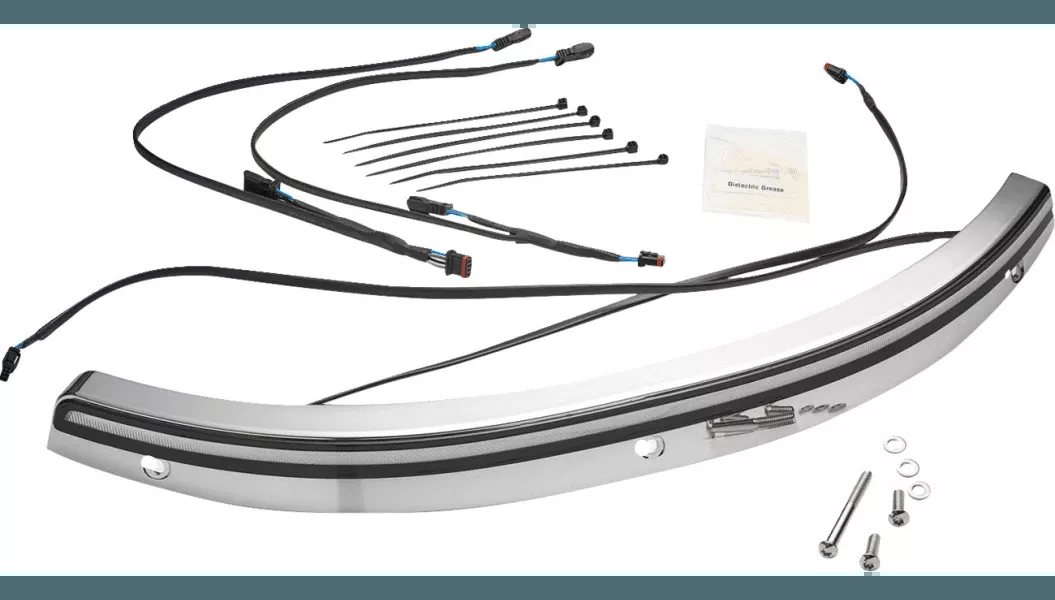 Ciro Solaire LED Windshield Trim for '24 Harley Davidson FLHTK, '14-23 FLHTK/FLHT/FLHX, '14-24 FLHTCUTG (EXCEPT 23 FLHXSE) Select Finish