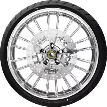 Coastal Moto 21" Atlantic Front Wheel/Tire Combination with TPMS Pre-Installed for '24-25 Harley Davidson Road Glide and Street Glide and '23-25 FLHXSE/FLTRXSE w/ ABS - Solid Black