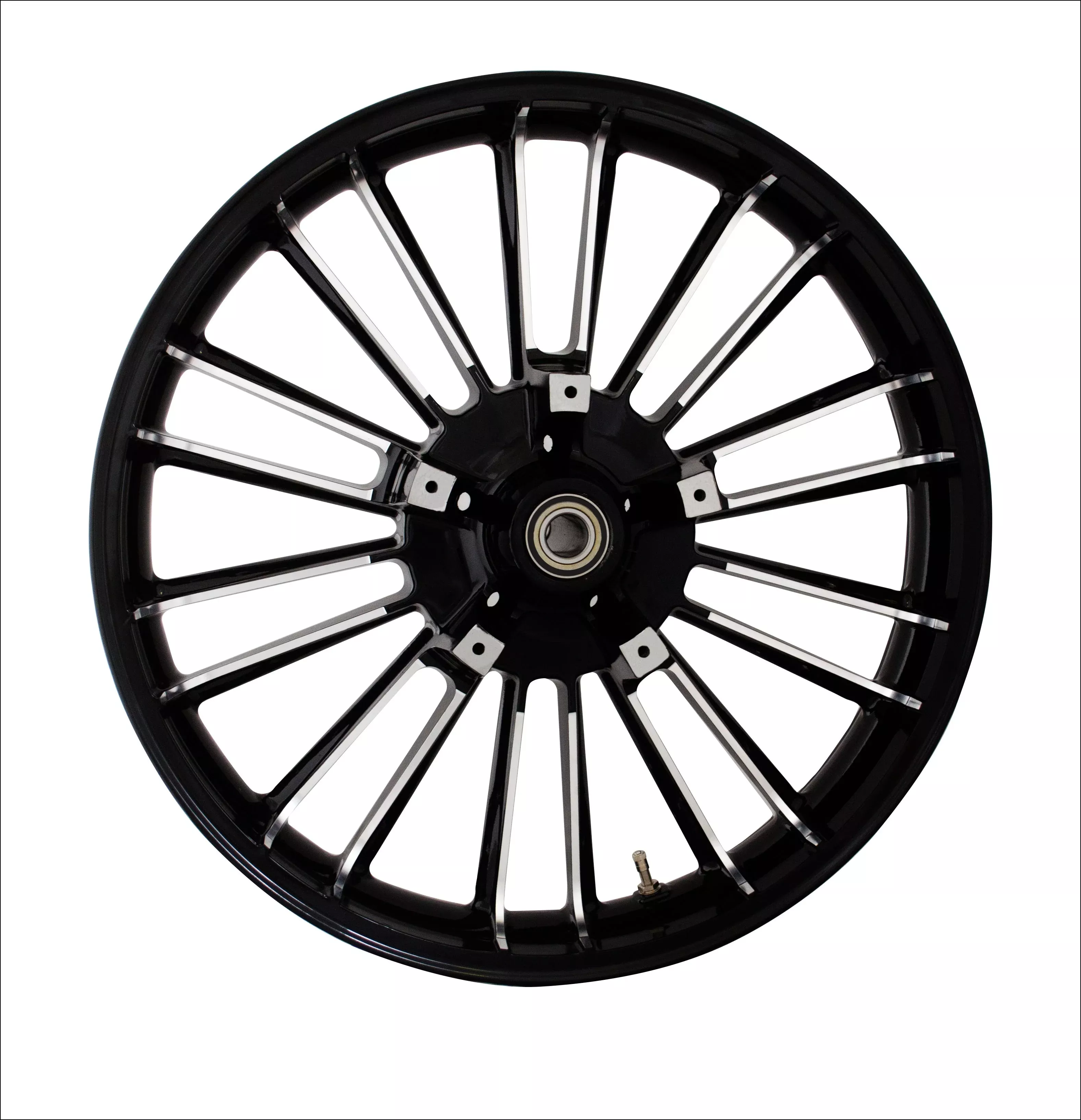 Coastal Moto Black Cut Atlantic 3D 21" Front Cast Wheel Only Harley 08-22 W/ ABS