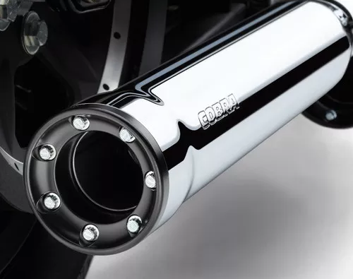 Cobra 3" Chrome Slip-On Mufflers w/Race-Pro Tips (6050)