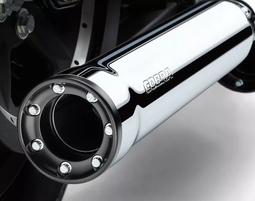 Cobra 3-inch Slip-On Mufflers with Black Racepro Tips