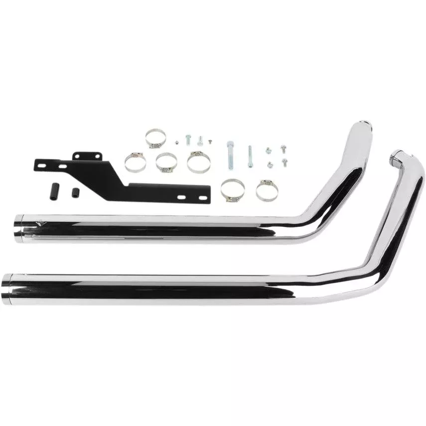Cobra 6811T Chrome Dragsters 2:2 Drag Pipe Full Exhaust for Harley 07-11 Softail