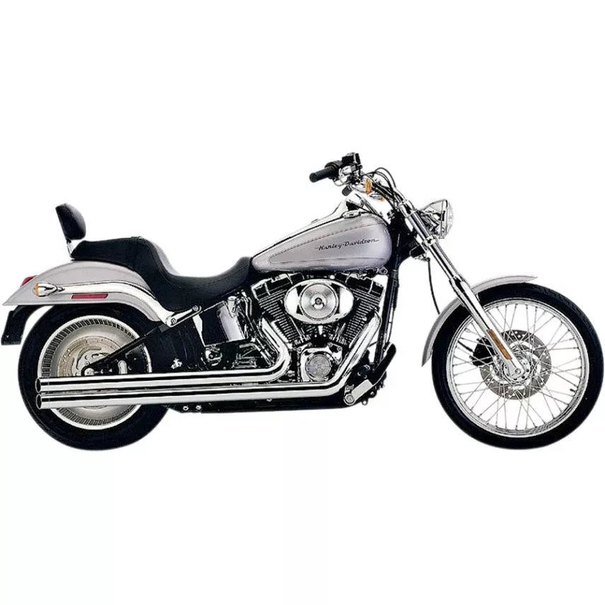 Cobra 6952T Chrome Speedster Long 2 into 2 Full Exhaust Harley Softail FXS FLS/T 12-16