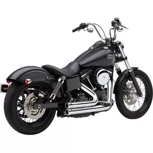 Cobra 909 2-Into-2 Exhaust for 2012-2017 Harley Dyna FXD/FXDWG - Chrome