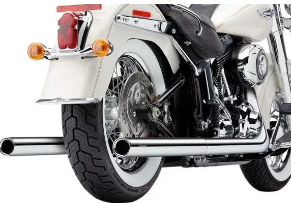 Cobra Bad Hombre Dual Exhaust for Harley Davidson Softail Models '12-17 - Chrome