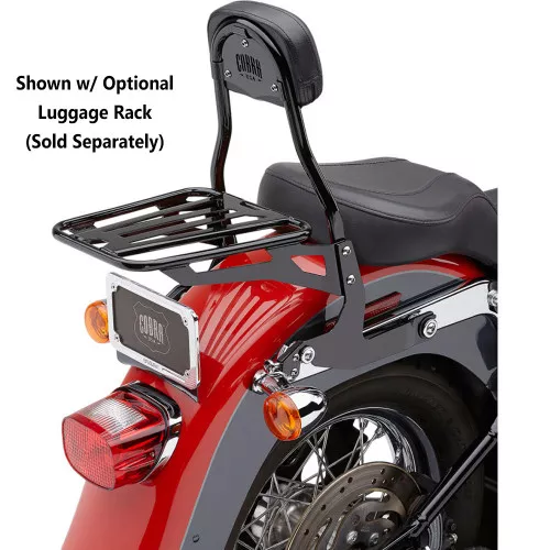Cobra Detachable Backrest Kit for Harley Softail - Black