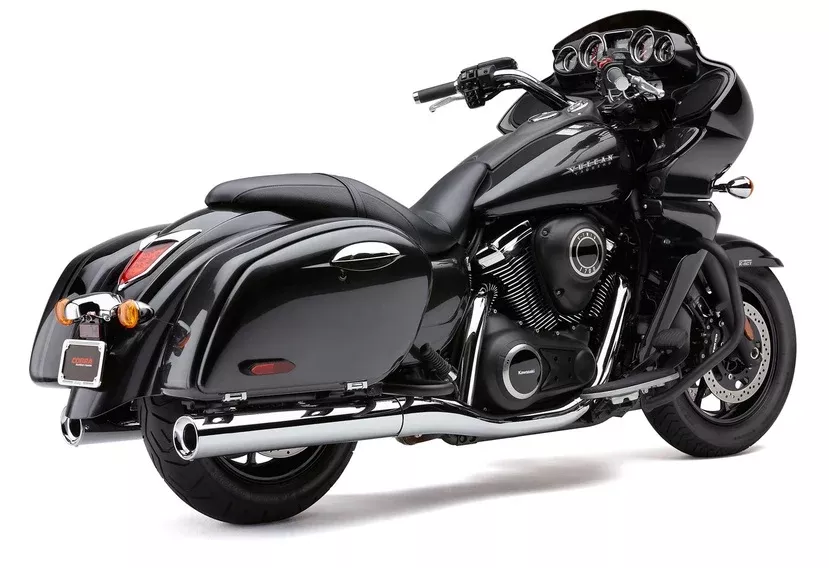 Cobra Dual 4-inch Slip-On Mufflers with Straight Tips