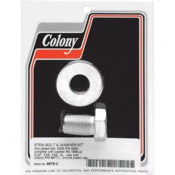Colony 9976-2 Bolt Stem with Washer Kit - Zinc Finish, Silver