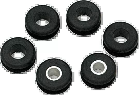 Colony Black Rubber 6 Pack Tank Grommet Kit fits 1984-1999 Harley Dyna Softail
