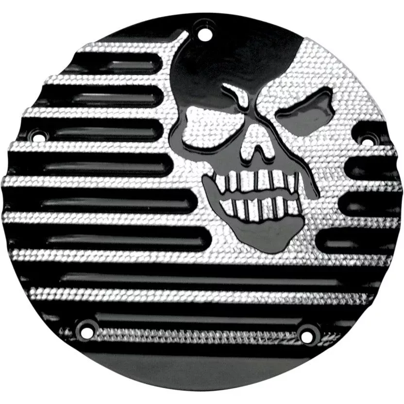 Covingtons Black Diamond Edge Machine Head CNC Machined Derby Cover Harley 15-17