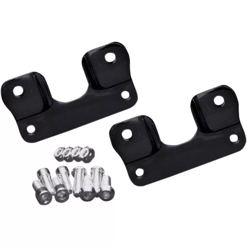 Covingtons Black Front Fender Brackets Adapters for 21″ Wheel 14-17 Harley FLH