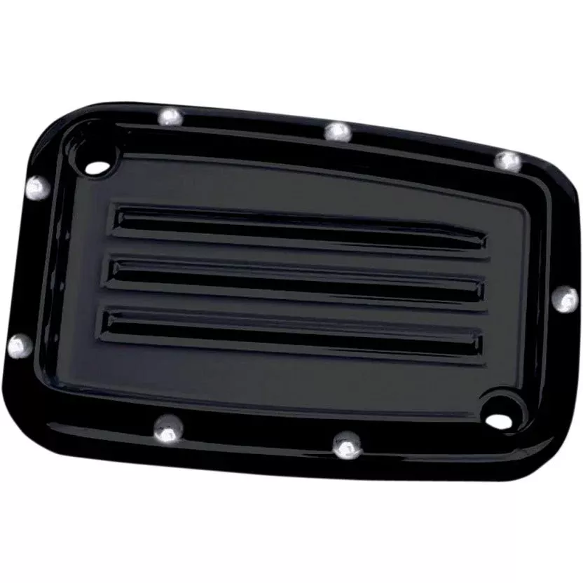 Covingtons Customs Black Dimpled Front Brake Master Cylinder Cover Harley 17-19