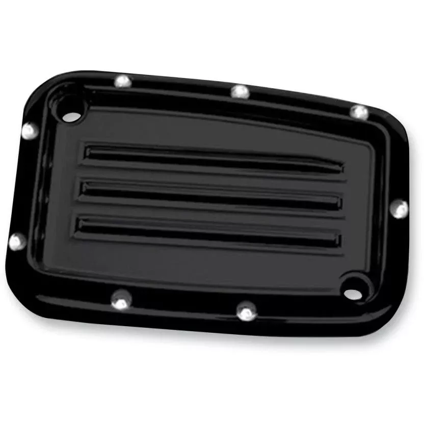 Covingtons Customs Black Dimpled Front Clutch Master Cylinder Cover Harley 17-19