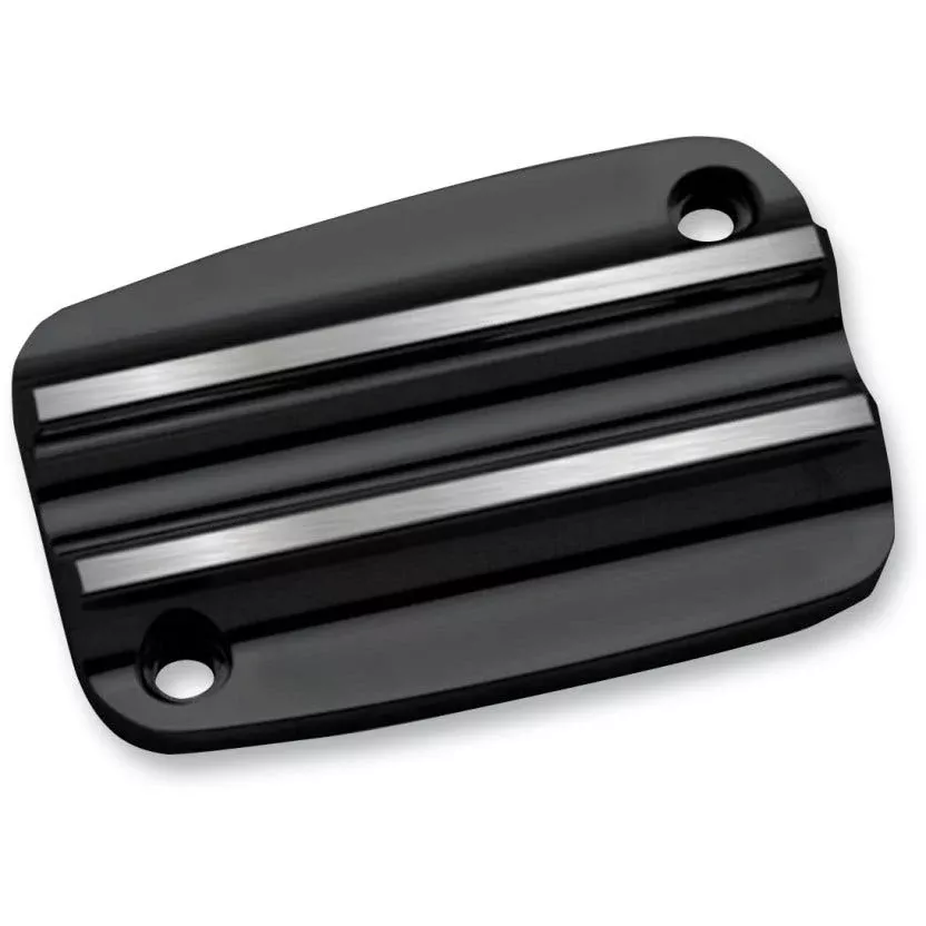 Covingtons Customs Black Finned Front Brake Master Cylinder Cover Harley 13-19