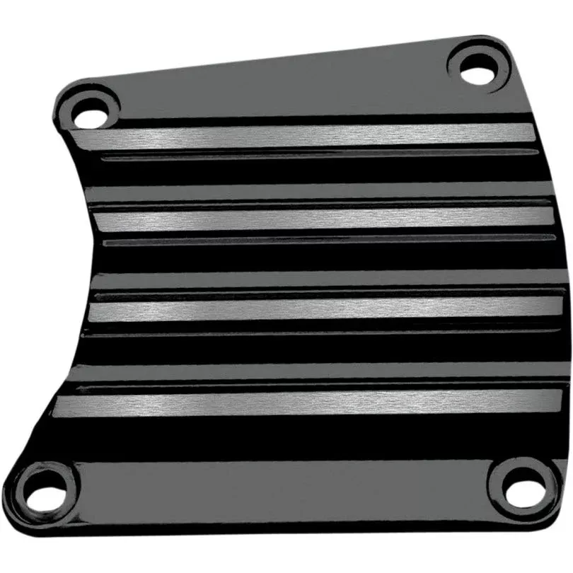 Covingtons Customs Black Finned Primary Inspection Cover Harley FLH/T 85-06