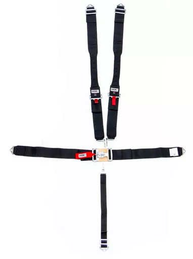 Crow 5-Pt Harness Big Latch Blk Hans Bolt In Pull Do 11064DB