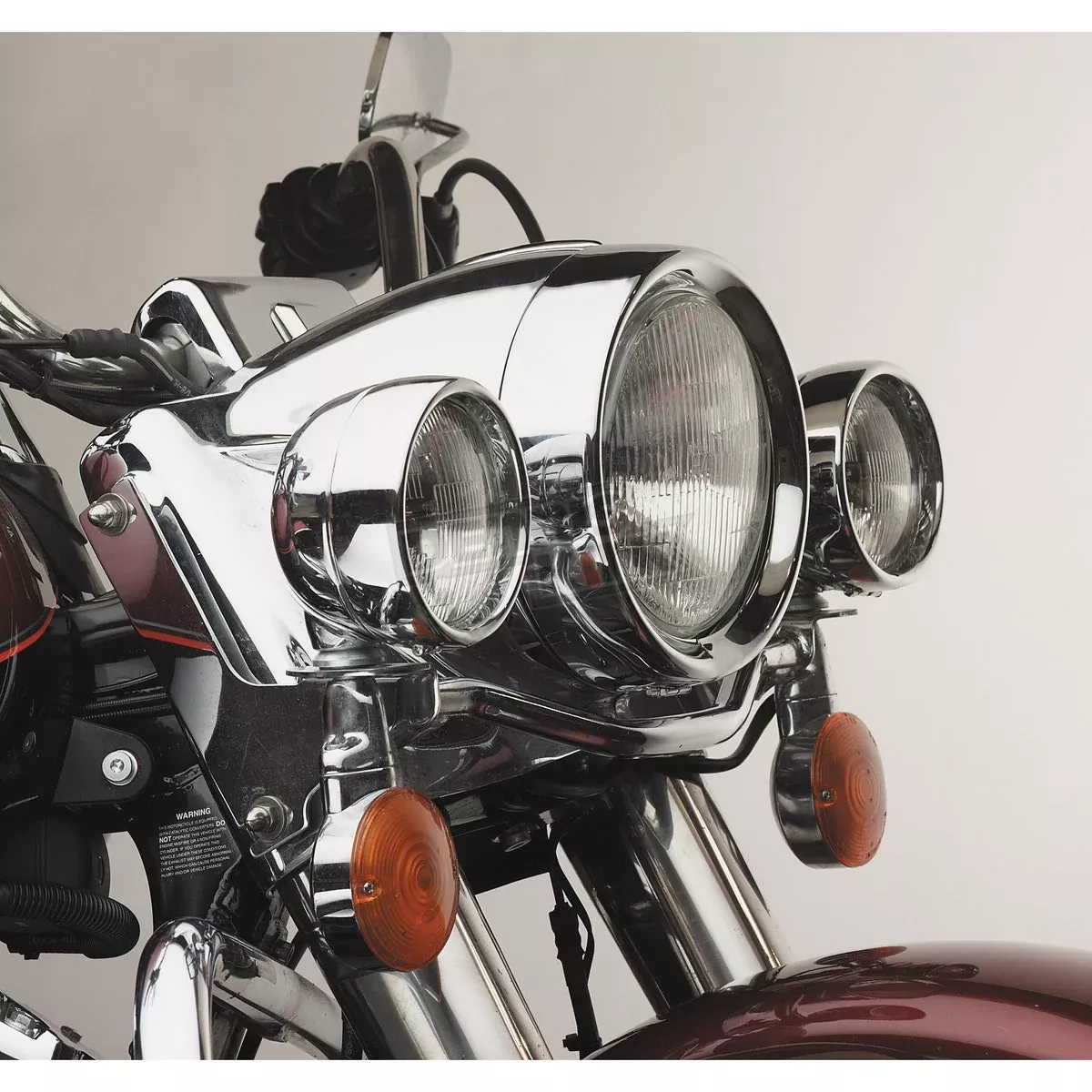 Custom Chrome 4 1/2″ Frenched Passing Lamp Trim Ring for Harley ’62-Up