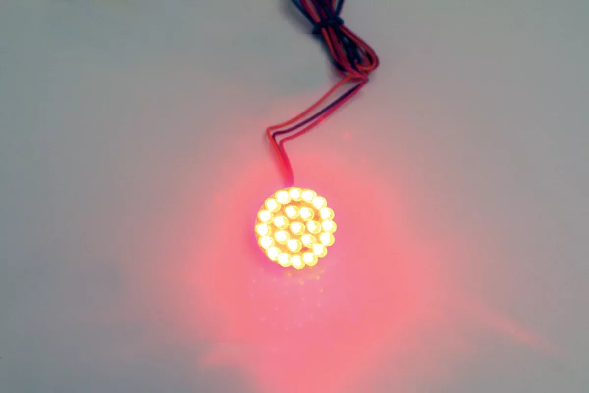 Custom Dynamics 1.25″ Red LED Motorcycle Marker Light Cluster Bulb fits Harley