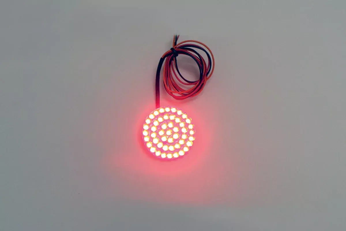 Custom Dynamics 1.8″ Red LED Round Motorcycle Marker Light Cluster Bulb Harley