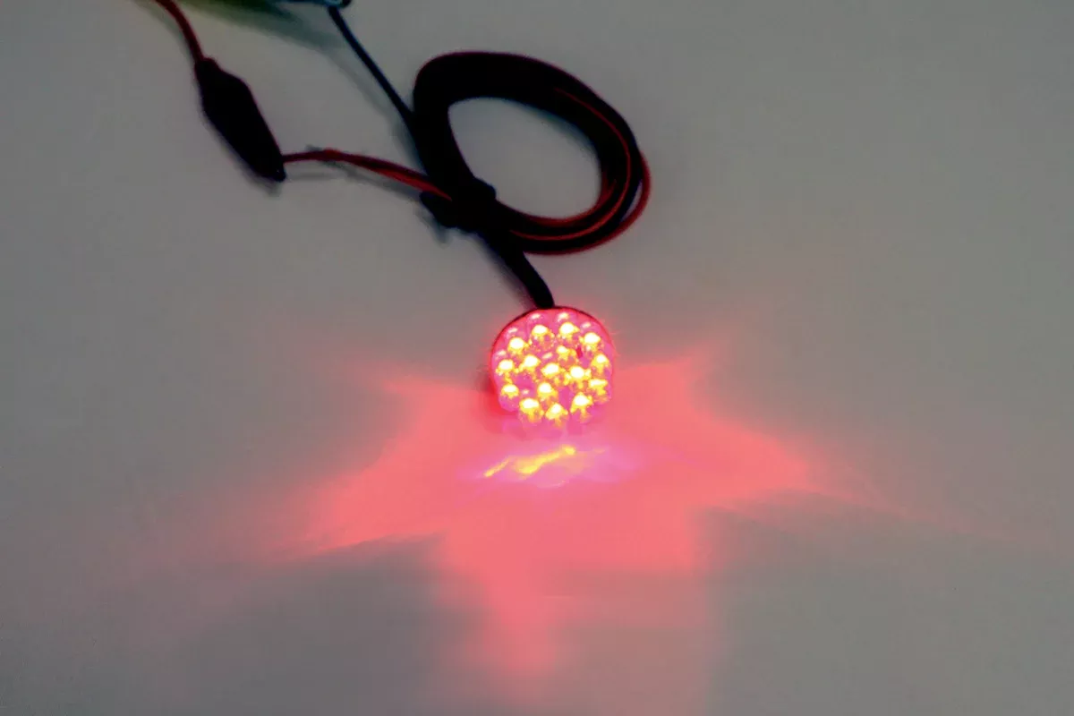 Custom Dynamics 1″ Red LED Motorcycle Marker Light Cluster Bulb fits Harley