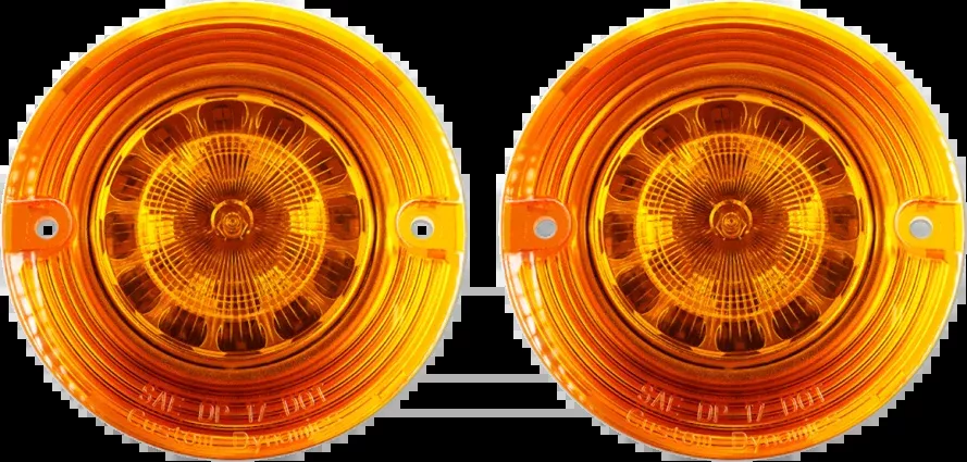 Custom Dynamics 1157 Amber Flat LED Turn Signal Insert 1986-2022 Harley Touring