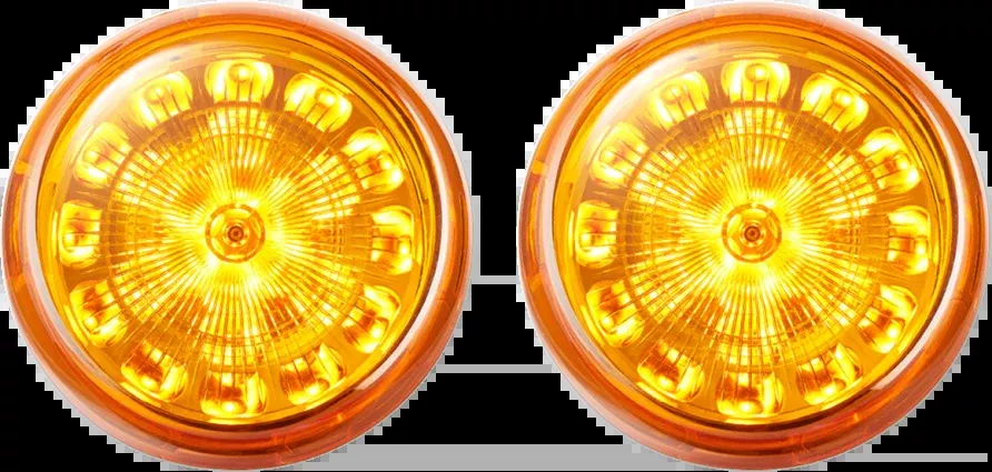Custom Dynamics 1157 Amber LED Bullet Turn Signal Inserts for Harley Davidson