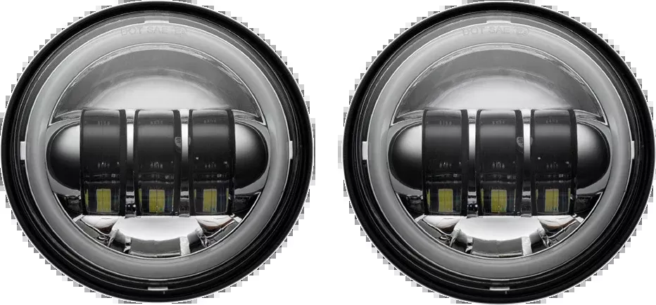 Custom Dynamics 4.5″ LED Chrome Passing Lamp Lights 2005-2024 Harley Touring