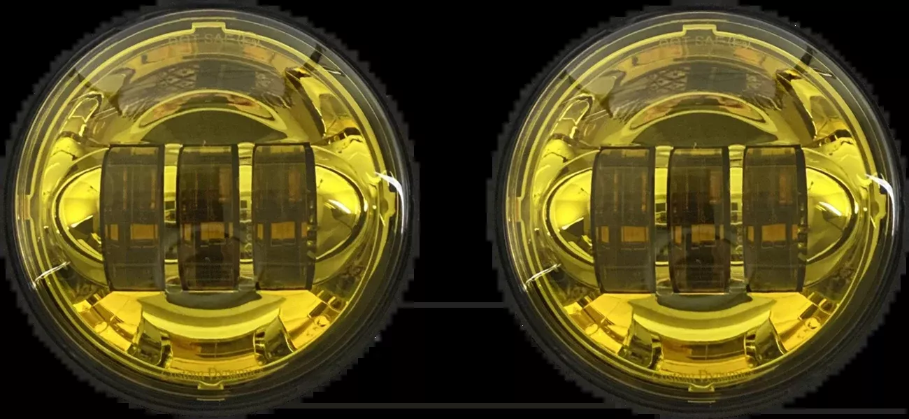Custom Dynamics 4.5″ Yellow LED Passing Lamps for 1983-24 Harley Touring Softail