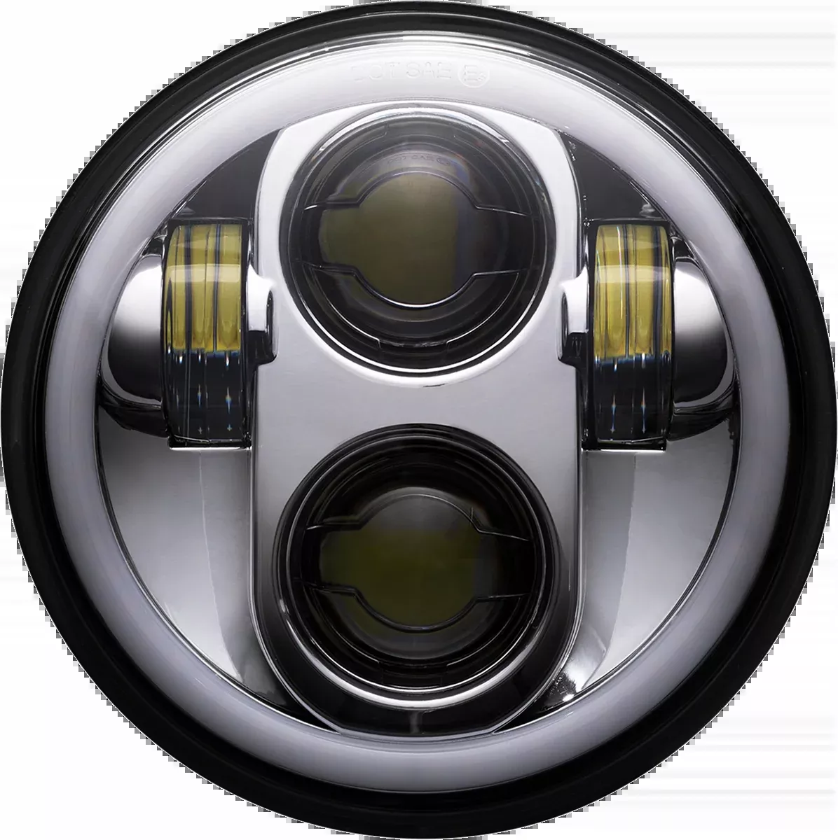 Custom Dynamics 5.75″ Chrome Motorcycle LED Halo Headlamp 1957-2022 Harley