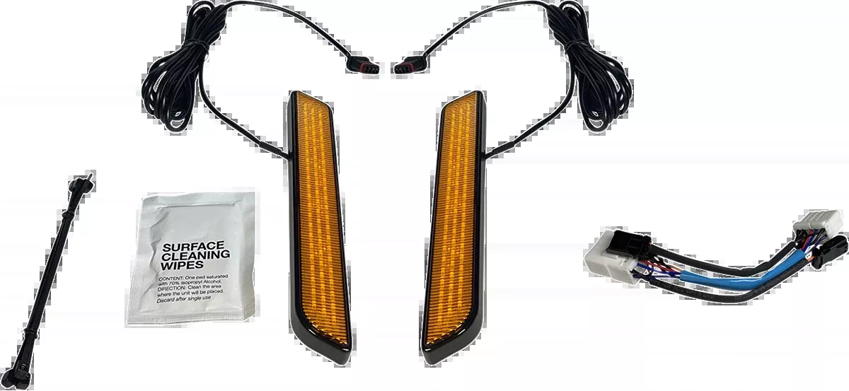 Custom Dynamics Amber LED Front Fork Leg Turn Signals 1996-2017 Harley Softail