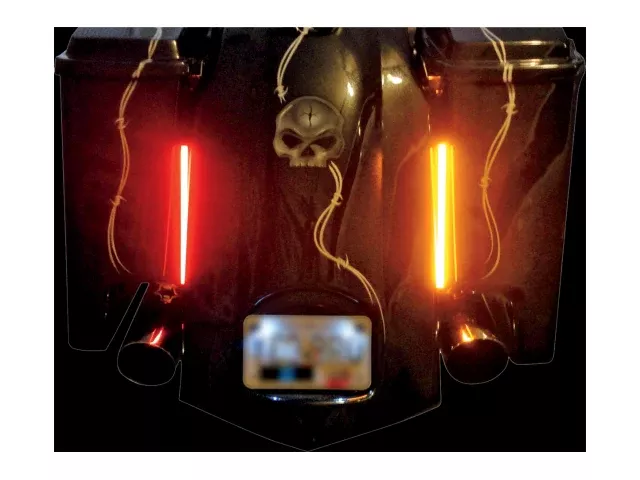 Custom Dynamics Amber Red Smoke Lens 8″ Plasma Rods Lights Turn Signals Harley