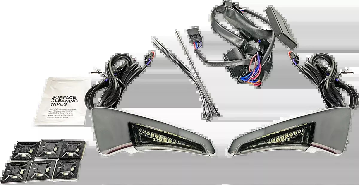 Custom Dynamics Backrest Chrome Smoke Lights 2014-2022 Harley Touring Models