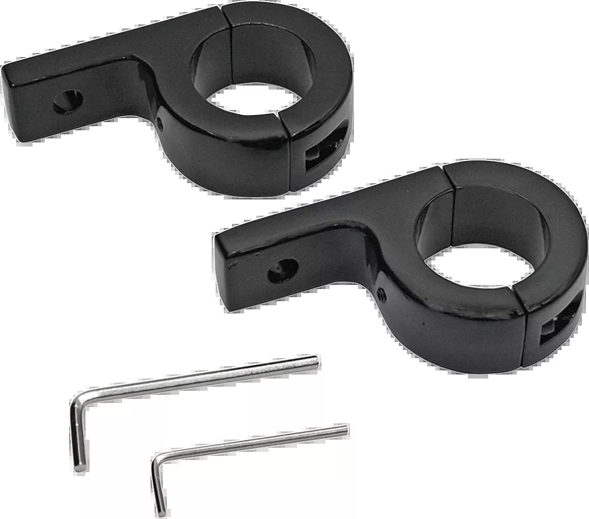 Custom Dynamics Black 1.25″ Motorcycle Engine Guard lighting Mounting Brackets
