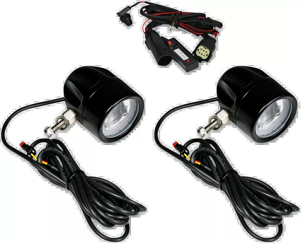 Custom Dynamics Black Fog Light Kit 2014-2025 Harley Touring Street Glide FLHR